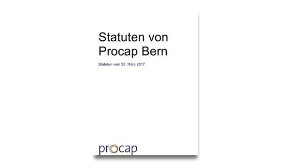 Titelseite der Statuten von Procap Bern